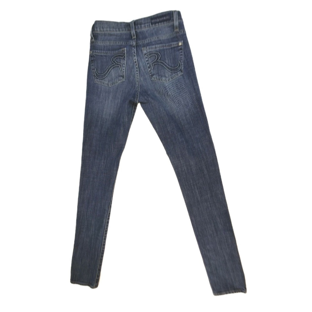 Rock & Republic Womens Jeans Berlin Blue Skinny Studded Size 2 Long 28x33 Tall - Picture 8 of 11